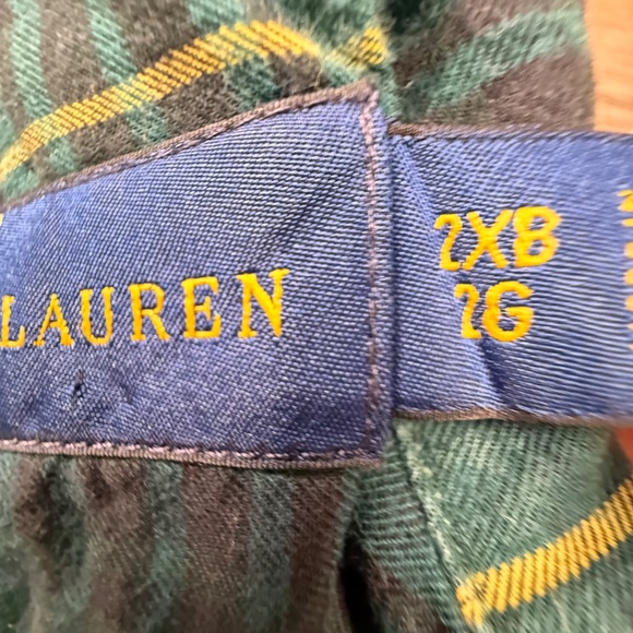 Polo Ralph Lauren Men's Green Plaid Button Down, Long Sleeve, 2XB, Fall, Preppy - Picture 3 of 15